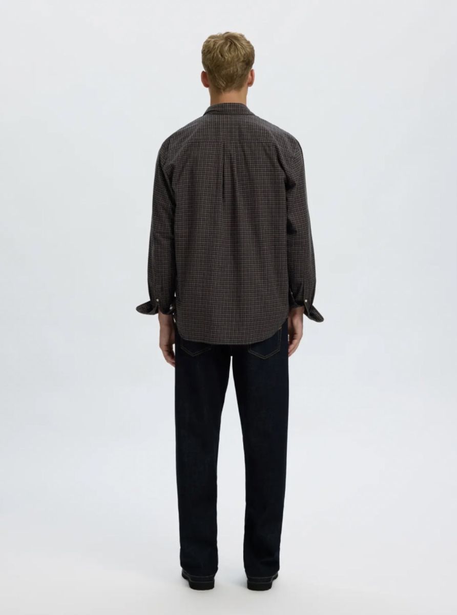 Selected Homme Cole Jay Melange Shirt Dark Sapphire Multo