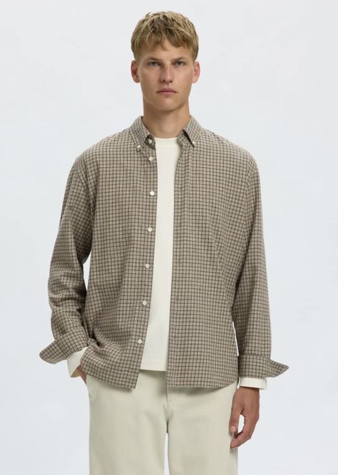 Hovedbilde Selected Homme Cole Jay Melange Shirt Chocolate Chip Multi 