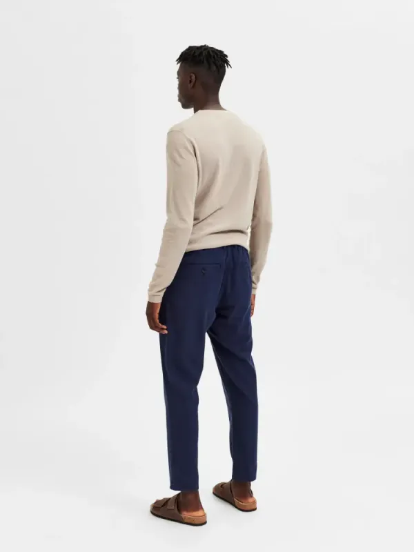 Selected Homme Brody Linen Pant Dark Sapphire