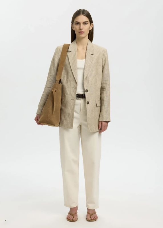 Selected Femme Stella Large Suede Bag Tan