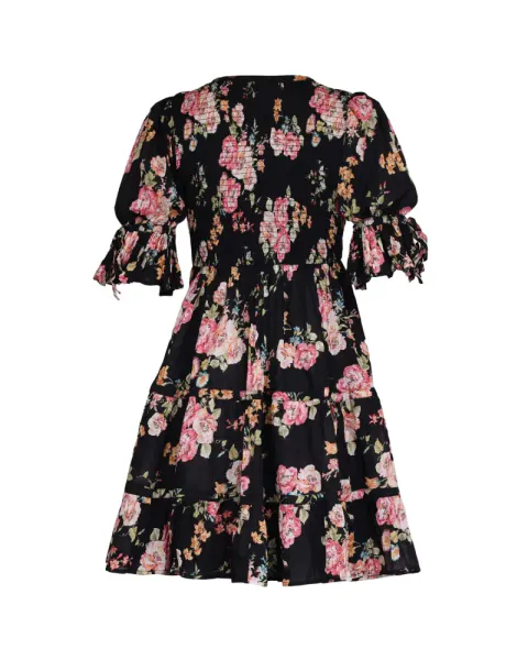 Hovedbilde byTiMo Twisted mini Dress Midnight Blossom