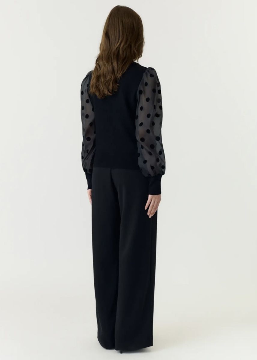 YAS Dotme Pullover Black