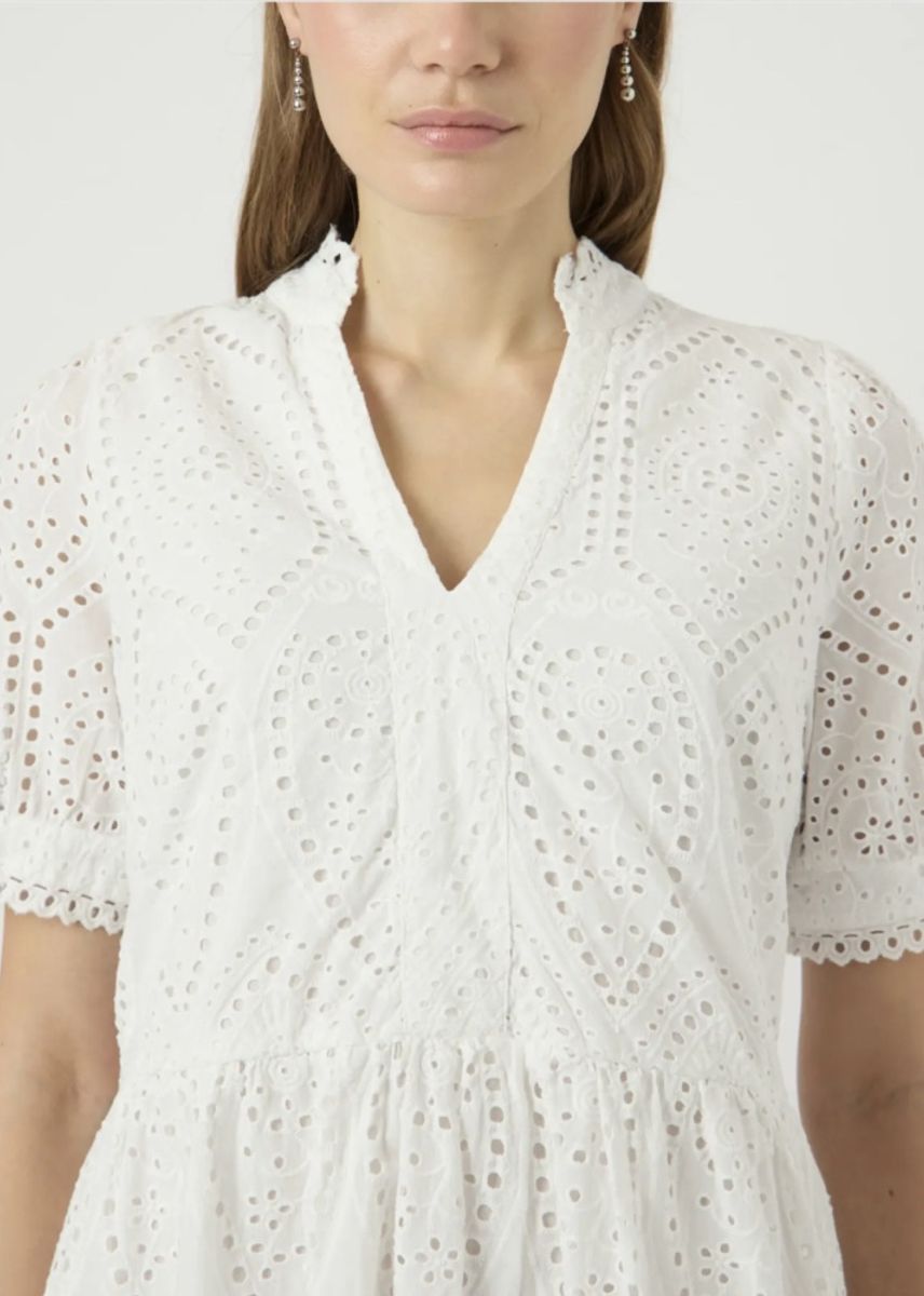 YAS Holi Dress Star White