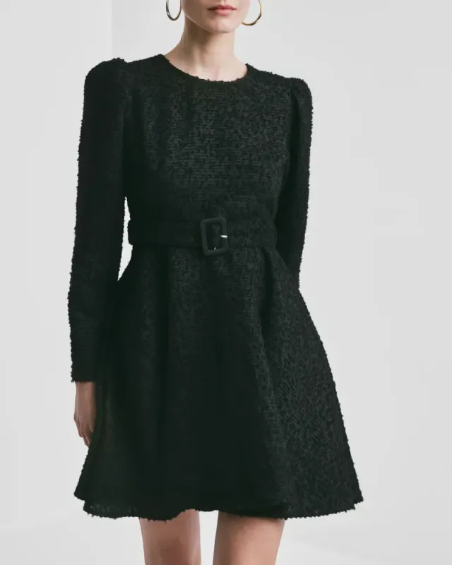 byTiMo Bouclé Belt Dress Sort