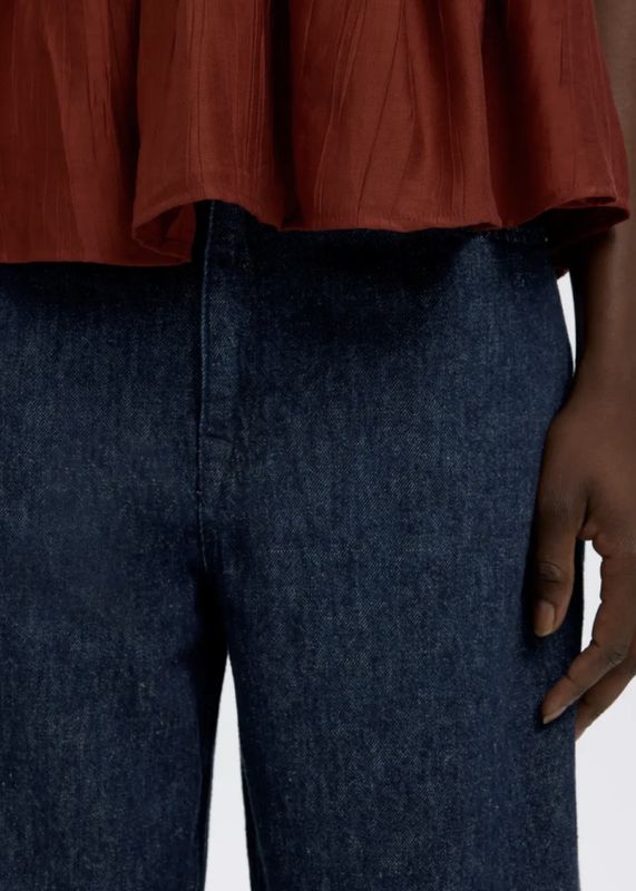 Selected Femme Loose Barrel Hanny Jeans Dark Blue Denim 