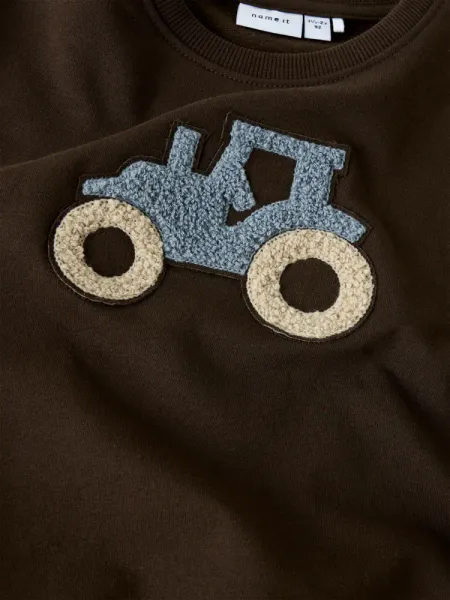 Hovedbilde Name It Niam Sweat Brun med traktor