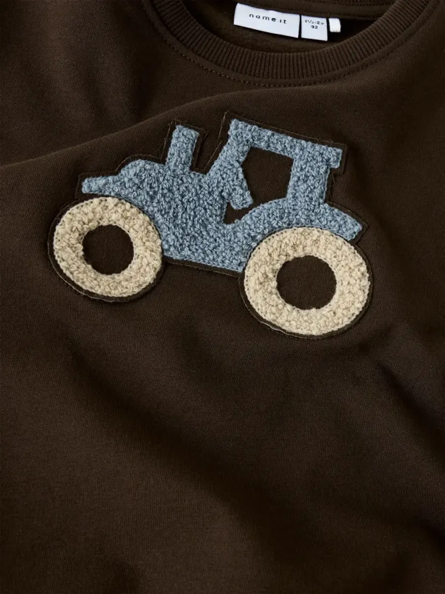 Name It Niam Sweat Brun med traktor