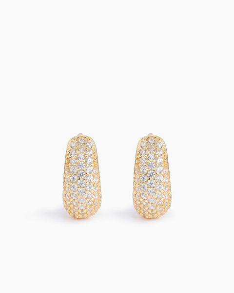 Hovedbilde ANI Pavé Dome Huggies Gold