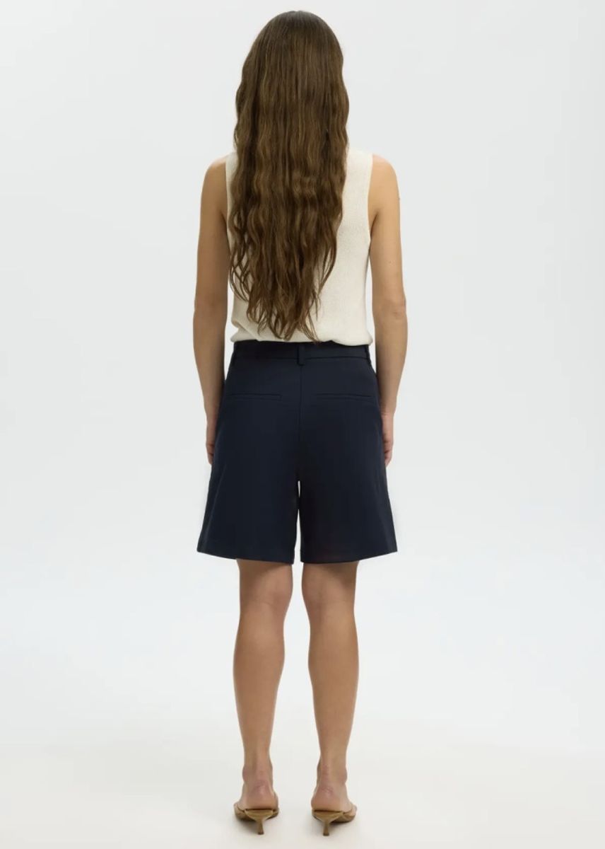 Selected Femme Chinos Shorts Wide Mille Dark Sapphire