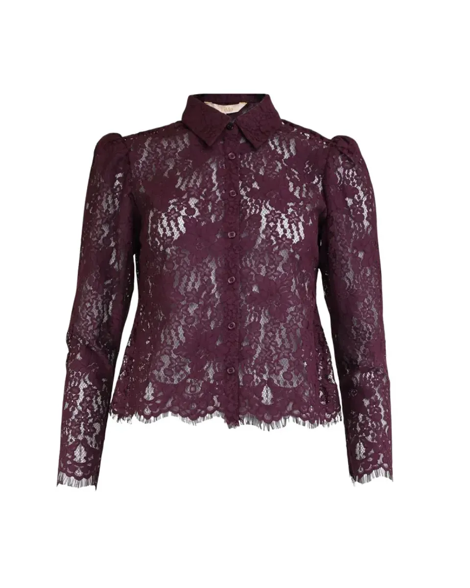 byTiMo Lace Shirt Burgundy 