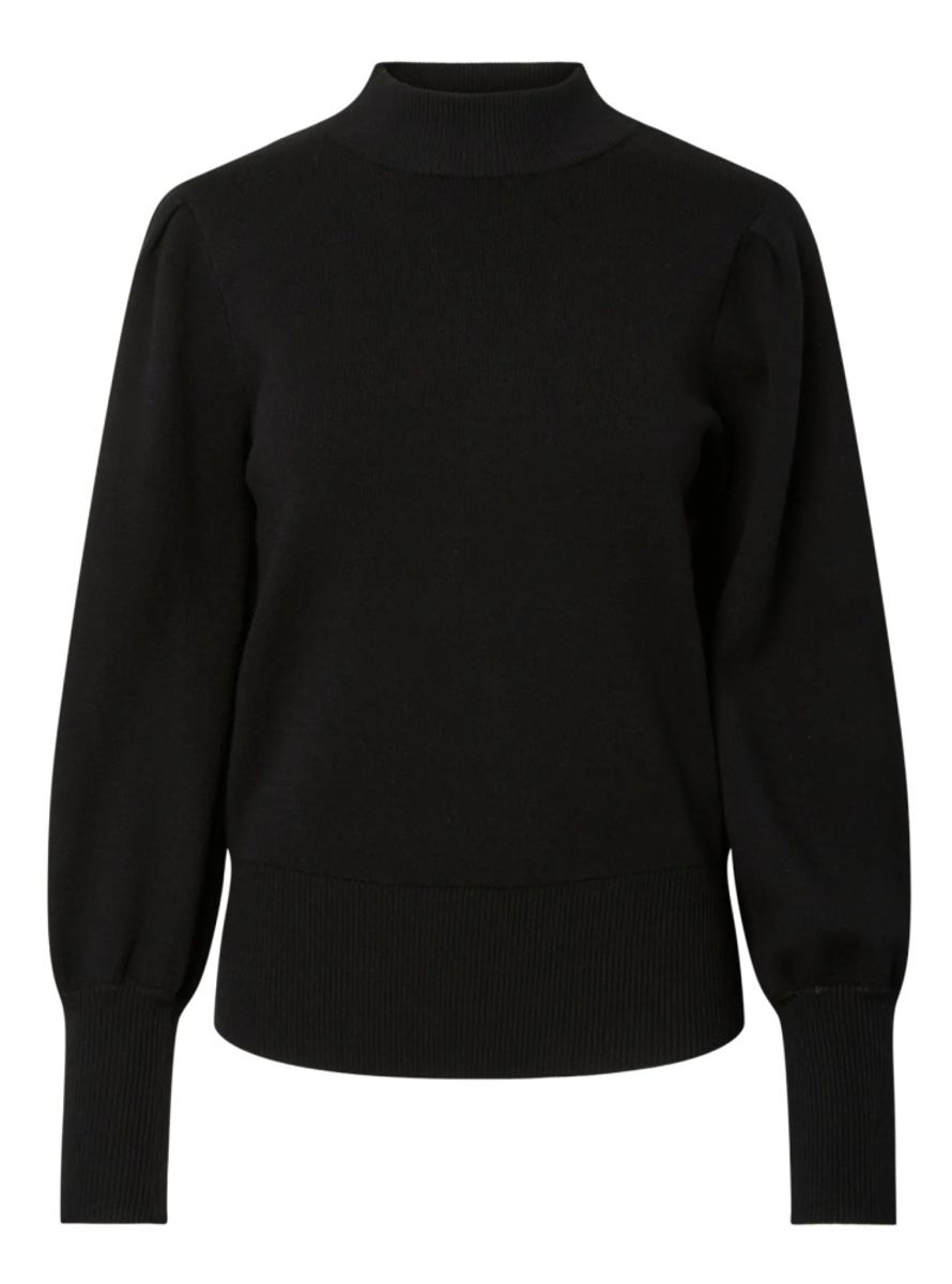 Yas Fonny Knit Pullover Black