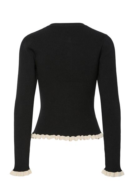 Hovedbilde YAS Floma Knit Pullover Black Detail Birch