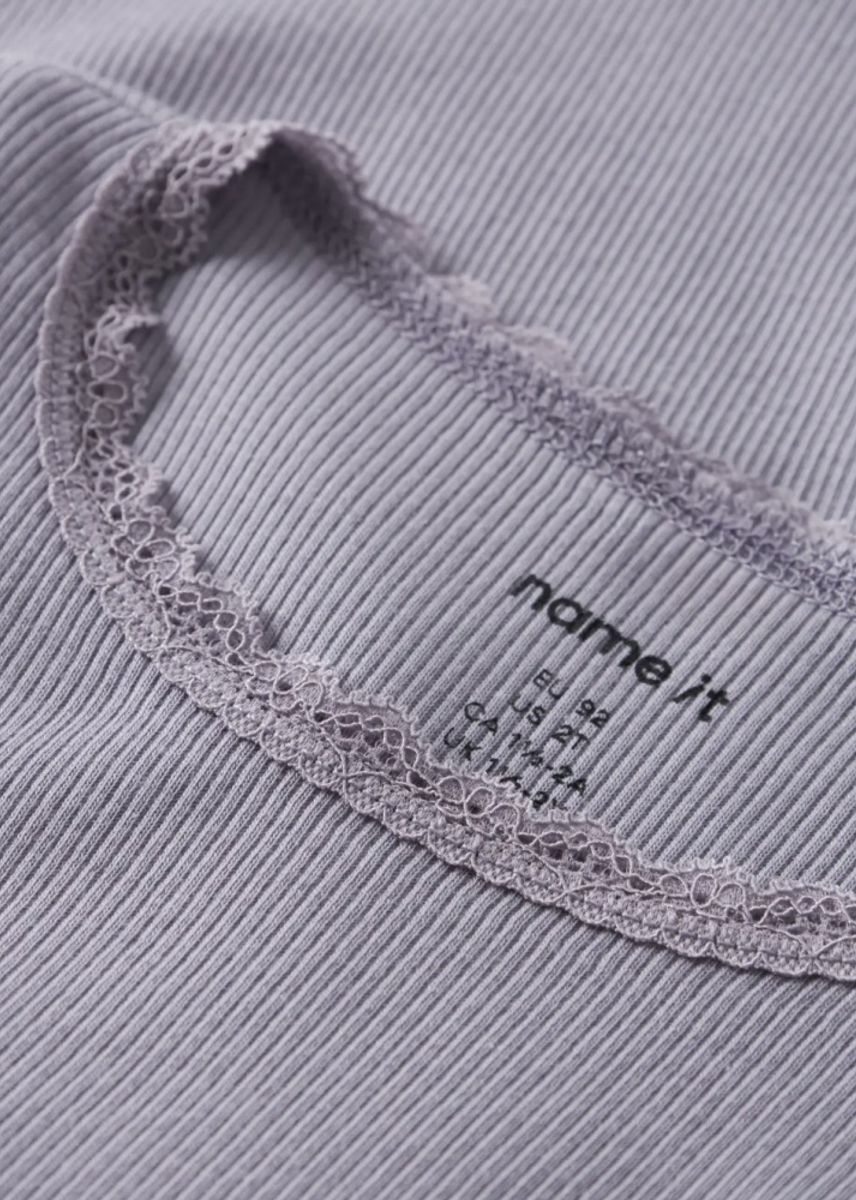 Name It Kab Rib Topp Lavender Grey