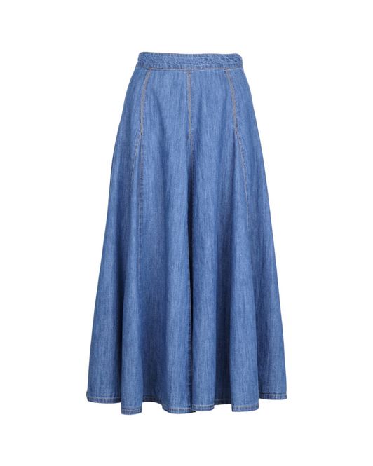 Hovedbilde byTiMo Denim Midi Skirt Dark Blue 