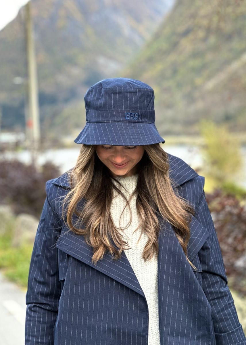 BRGN Bucket  Navy Pinstripe
