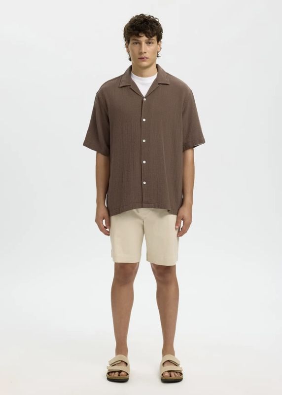 Selected Homme Rex Carl Shirt Chocolate Chip 