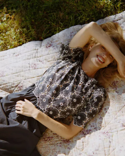 Hovedbilde byTiMo Broderie Anglaise Maxi Dress Marine