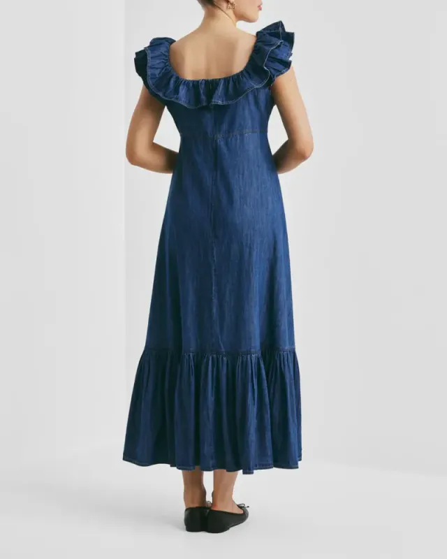 byTiMo Denim Ruffle Dress 