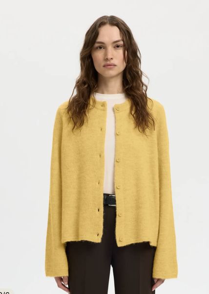 Hovedbilde Selected Femme Lulu New Knit Cardigan Ocra Melange