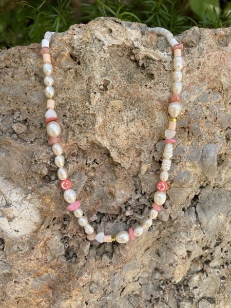 Hovedbilde Le Pétit Ocean Pink Smily Necklace 