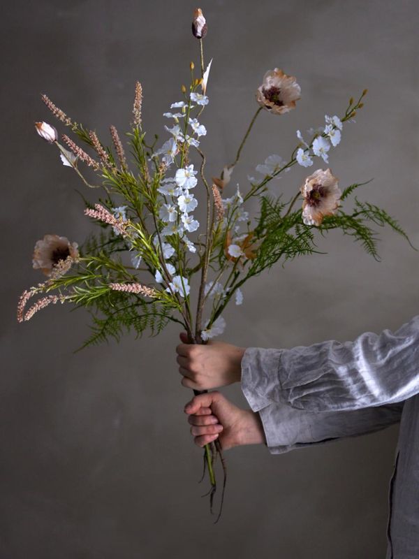 Bloomingville Poppy Stilk Natur Kunstige blomster