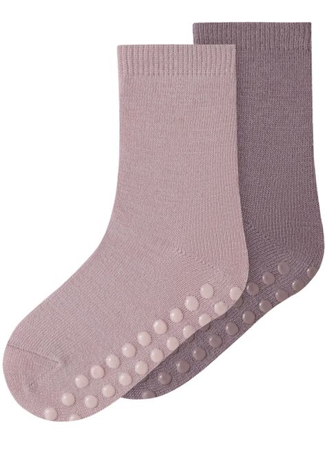 Hovedbilde Name It Wak 2 pk. Sokker Ull/Bomull Violet Ice & Toadstyle