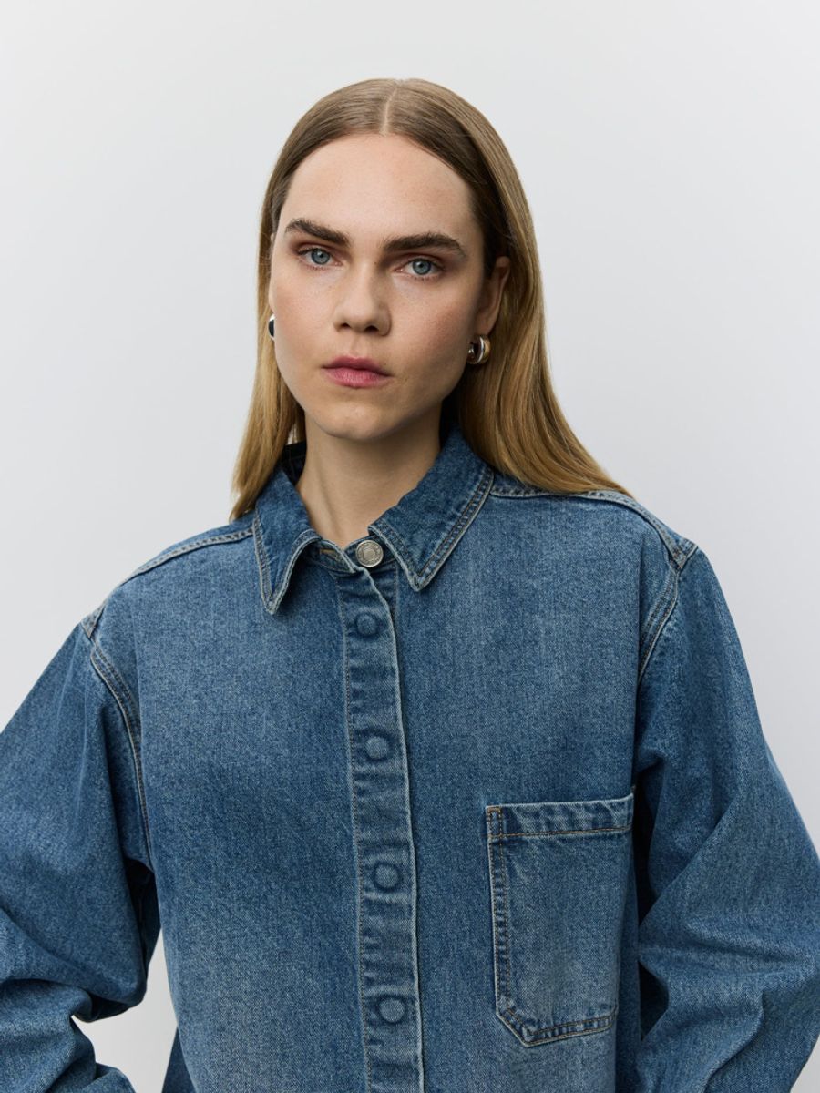 Sofie Schnoor Nashima Denim Shirt Denim Blue 