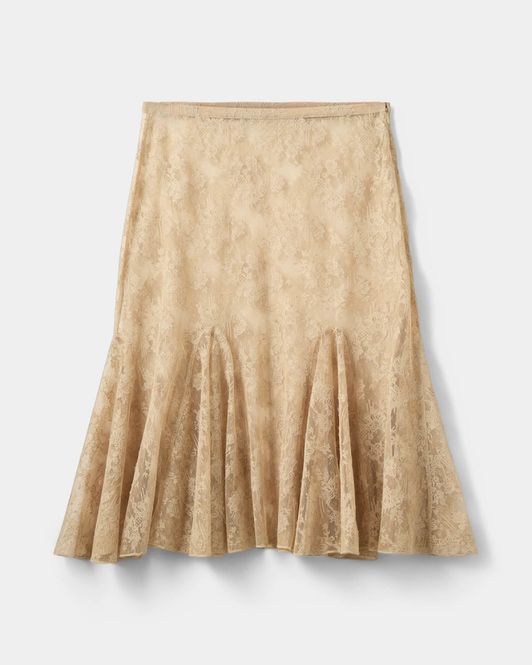 Hovedbilde Sofie Schnoor Lena Distressed Lace Midi Skirt Sand