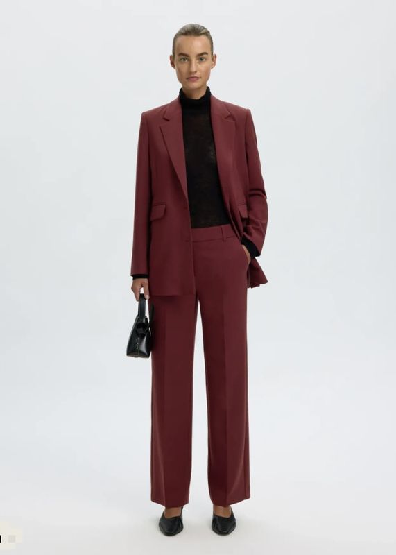 Selected Femme  Rita Classic Blazer Tawny Port Melange
