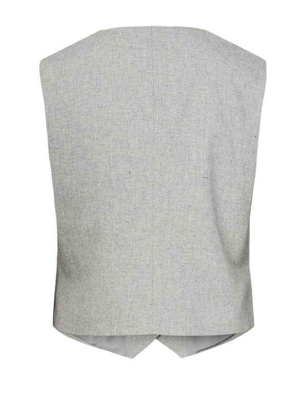 YAS Classic Vest Light Grey Melange