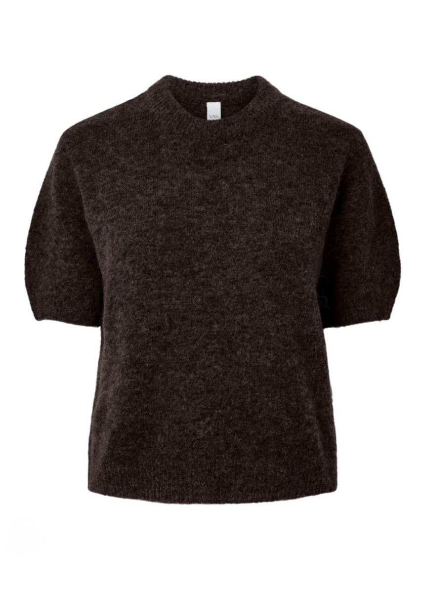 YAS Johi Wool Blend Pullover Coffee Bean