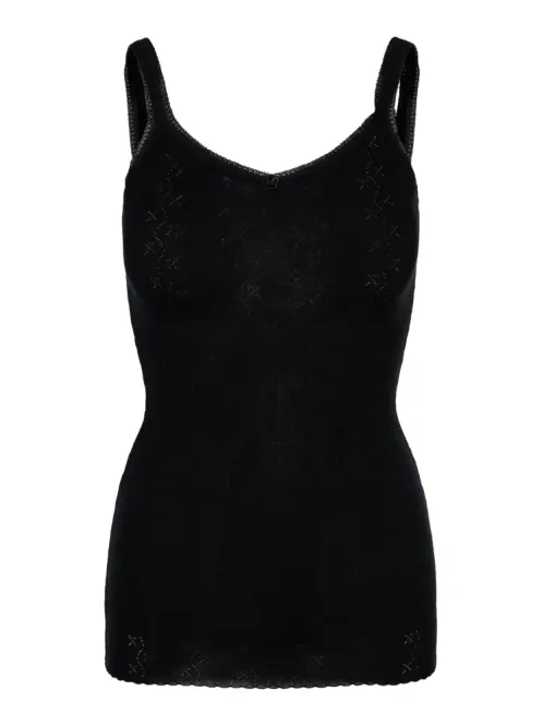 Hovedbilde Vera & William Vintage Lace Camisole Merino Silk Black