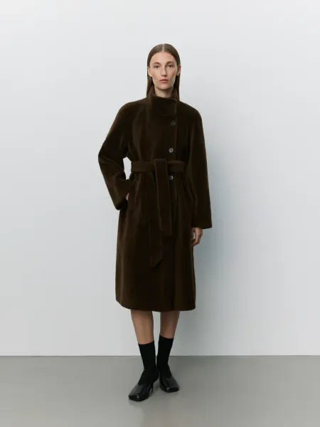 Hovedbilde Sofie Schnoor Margit Wool Fur Coat Dark Brown