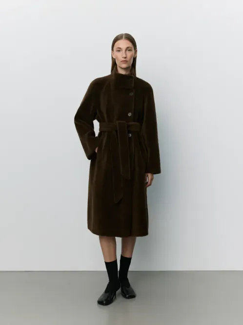 Hovedbilde Sofie Schnoor Margit Wool Fur Coat Dark Brown