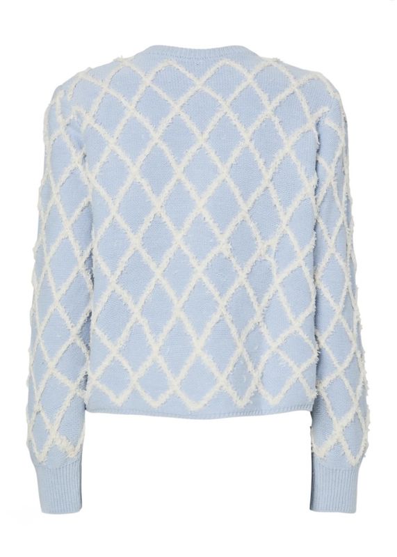 YAS Zigly Knit Cardigan Skyway Birch