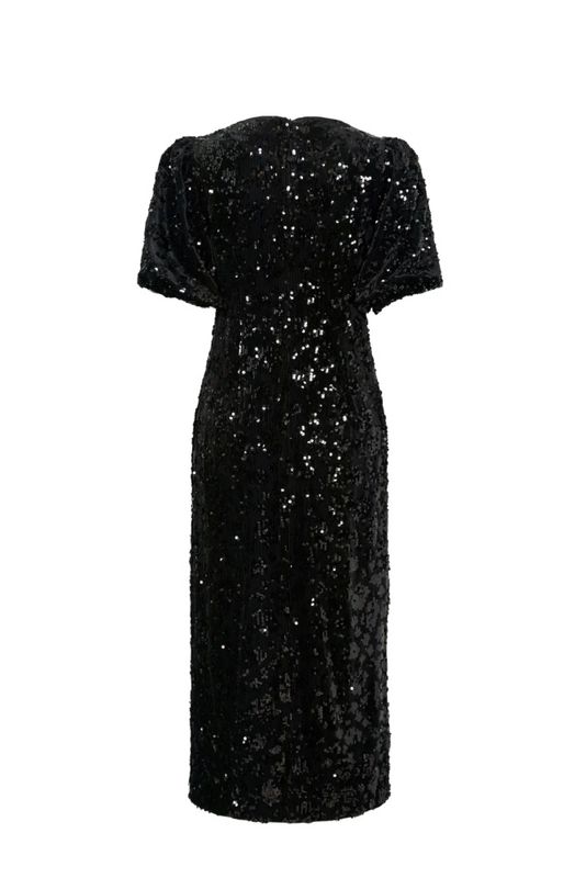 YAS Sofie Sequin 2/4 Kjole Black