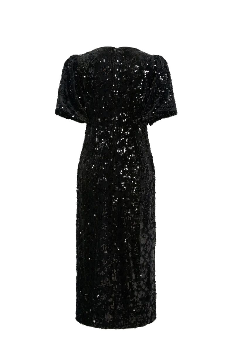 YAS Sofie Sequin 2/4 Kjole Black