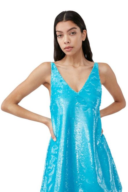 Hovedbilde Ganni Blue Curacao Blue Sequins Mini Dress