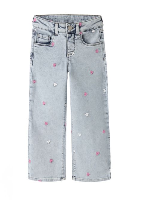 Hovedbilde Name It Frose Wide Jeans Light Blue Bleached Denim