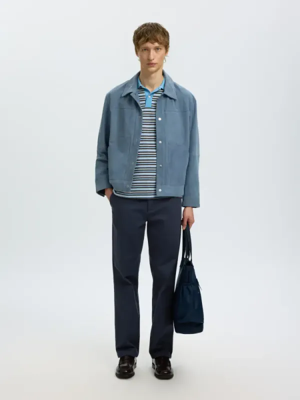 Selected Men 196 Straight Mile Twill Pant Dark Sapphire
