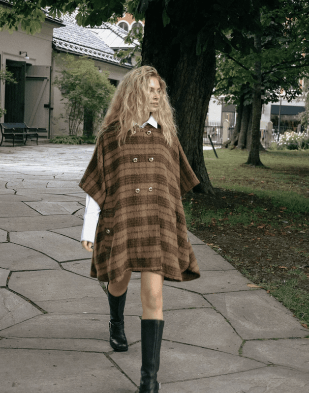 byTiMo Tailored Cape Autumn Checks