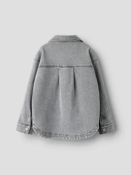 Hovedbilde Name It Everlyn Shacket Light Grey Denim Heart Studs