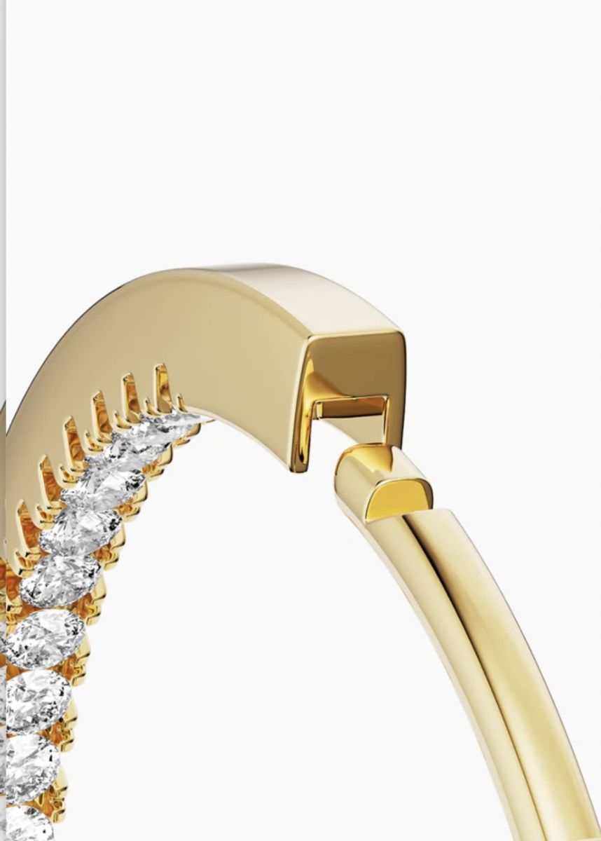 ANI Jewels Stone Huggie Hoops Gold 9mm