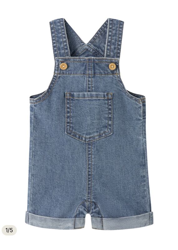 Name It Lou Shorts Overall Medium Blue Denim