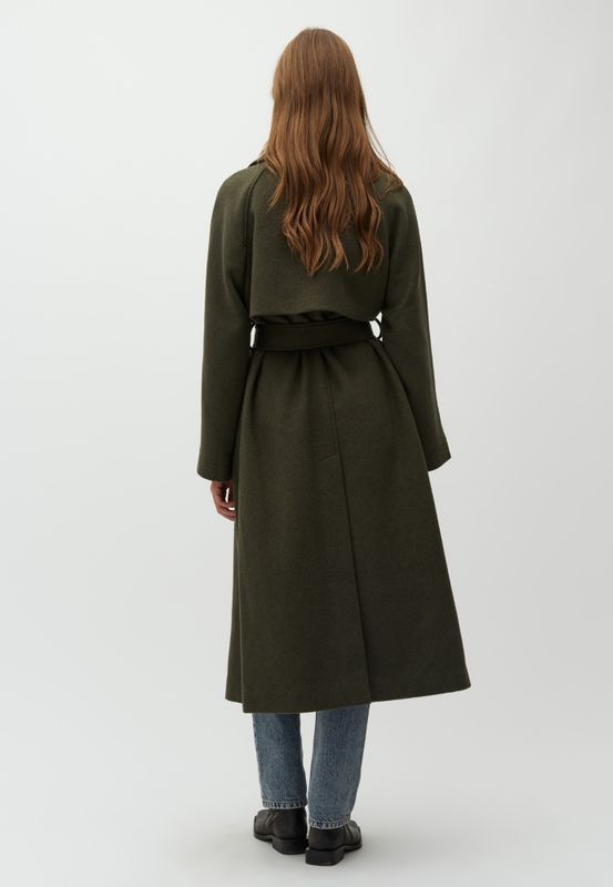 MbyM Odonna Coat Dusty Olive Melang Kåpe