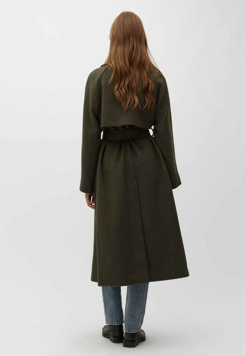 MbyM Odonna Coat Dusty Olive Melang Kåpe