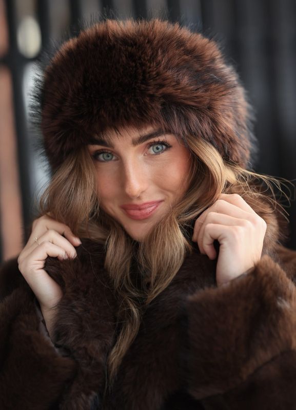 Nectar Faux Fur Head Band Cocoa
