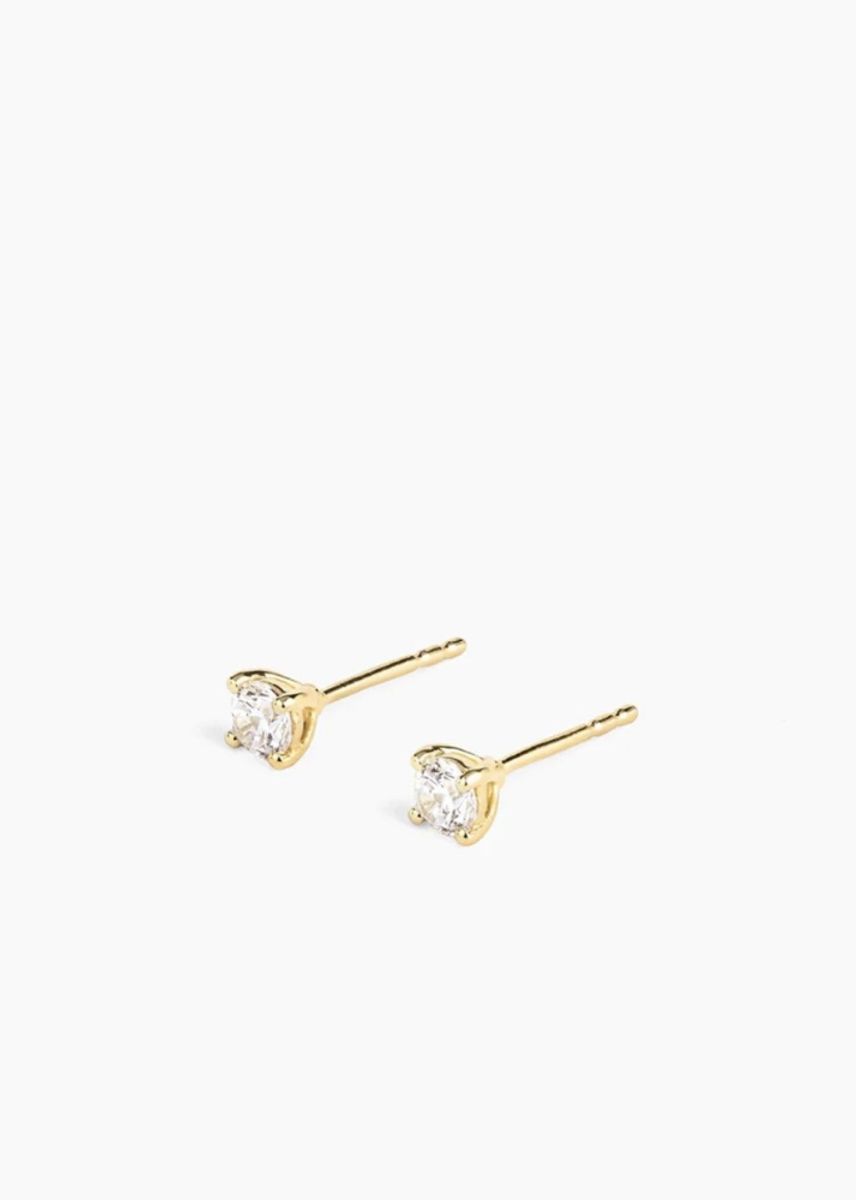ANI Jewels Stud Earrings Gold 4mm