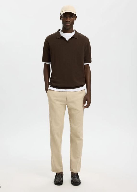 Selected Homme Brody Linen Incens mixed Oatmel