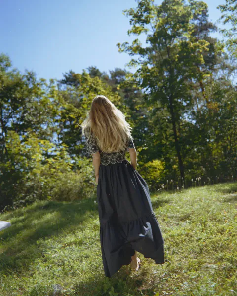 Hovedbilde byTiMo Broderie Anglaise Maxi Dress Marine